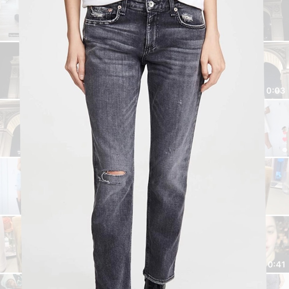 Rag&Bone Women's Dre Low-Rise Slim Boyfriend Jean
